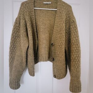 Lush Brown Knit Cardigan - women’s L